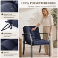 thumbnail image 4 of Kimunuk Outdoor Chair Cushions Set of 2, 39 x 20 x 4 in Non Slip Porch Swing Cushion Seat Back Cushions with Ties for Indoor Patio Rocking Chair, Navy Blue, 4 of 7