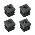 thumbnail image 1 of Unique Bargains 4Pack Inserts for Square Tubes with M6 Thread, for 0.63'x0.63' OD Square Tube, Black Plastic Plug Caster Insert Chair, 1 of 6
