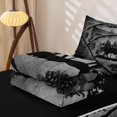 thumbnail image 5 of Erosebridal Vintage Wood Moose Silhouette Zipper Twin Comforter Sets with Fitted Sheet and 2 Pillowcases,Pine Tree Rustic Cabin Wildlife Zipper Bedding Set For Boys,Black Reversible,4-Piece, 5 of 7