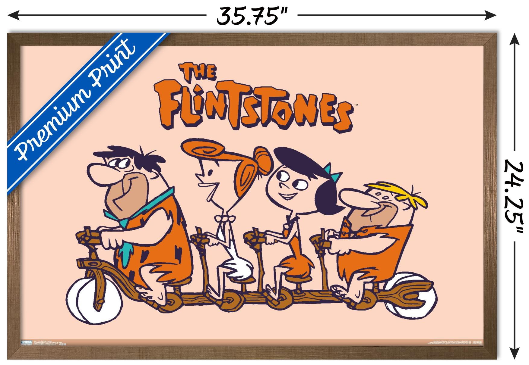 The Flintstones - Group Wall Poster, 22.375" x 34" Framed