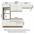 thumbnail image 3 of Cocina Integral 270cm Marrón/Blanco Glamy Madesa, 3 of 5