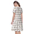 thumbnail image 2 of Bixox Robe d'Été à Manches Courtes pour Femmes Robe Ample Longueur Genou avec Poches-Culottes, 2 of 7