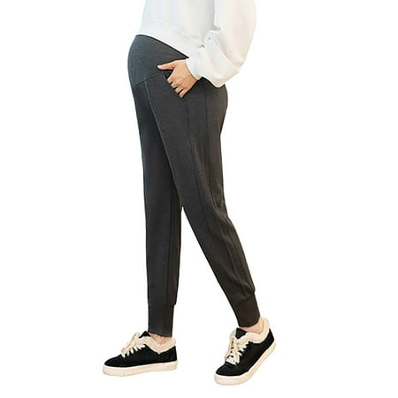 

High Waisted Leggings For Women Plus Size Velvet Thickening Maternity Wear Belly Pants Ninth Pants Pants Pregnant Leggings