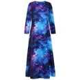 thumbnail image 4 of Babysbule Dresses For Women Plus Size Graphic Print Daily Casual Long Sleeve Vintage Bohemian V Neck Maxi Dress, 4 of 7