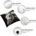 thumbnail image 6 of nygtbtfer Animals Horse Decorative Throw Pillow Covers Farm Animals Black Background Linen Pillowcase Home Decor Cushion Cover for Sofa Chair Bed Couch White, 6 of 7