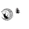 thumbnail image 1 of Escultura de cámara de gato iluminada por , adorno de pared de metal, decoración de escaparate para amantes de los gatos negros, accesorio únic, 1 of 8