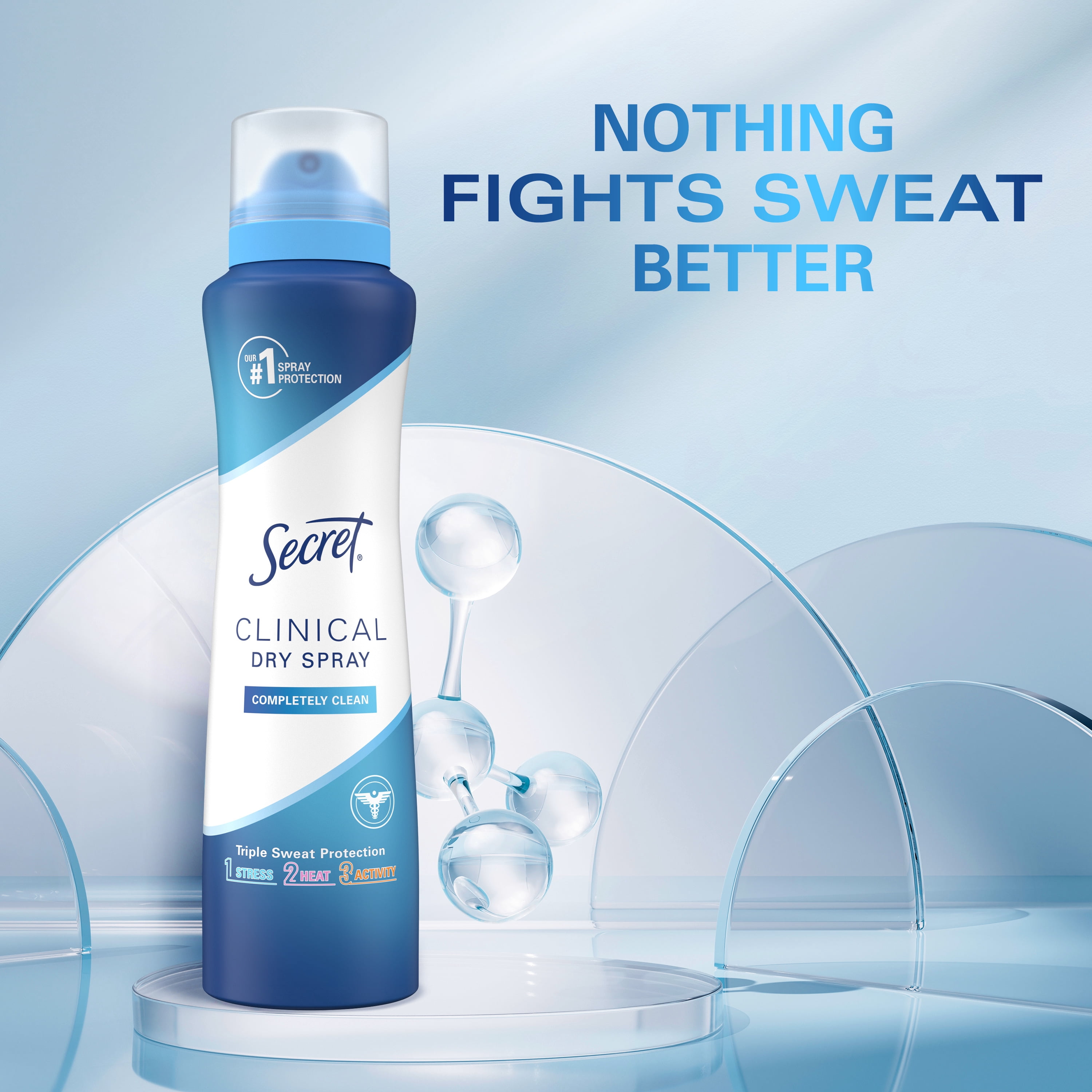 Secret Antiperspirant & Deodorant for Women, Clinical Strength Dry Spray, Stress Response Scent, 3.8oz