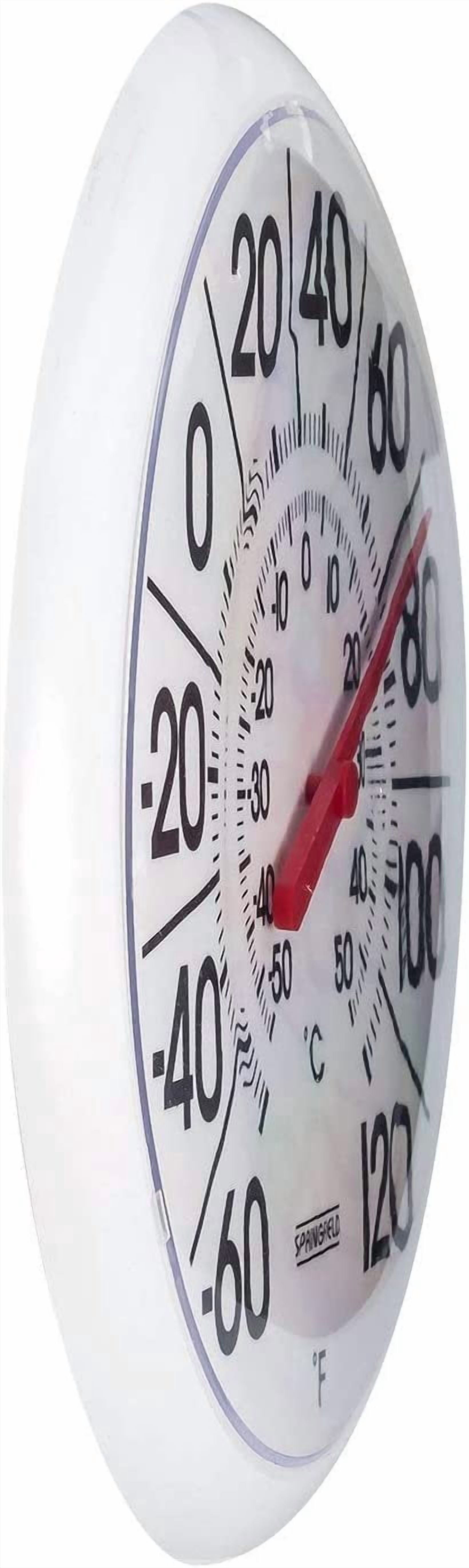 2-pack Taylor Precision Products Springfield Big and Bold Low Profile Patio Thermometer 13.25-Inch, 2 Pack — Heavy-Duty Construction, Professional Use