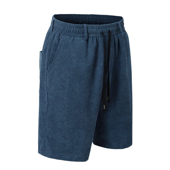 Gbsyewxs Mens Shorts Elastic Waist Solid Color Pull On Loose Athletic Summer Shorts For Men Blue