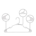 thumbnail image 3 of Perchas (paquete de 20 perchas de plástico) - Percha duradera con ranuras para los hombros, 3 of 5