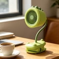 thumbnail image 5 of AURIGATE Mini Portable Mosquito Repellent Fan in Green, USB Rechargeable Bladeless Safe Desk Clip On Fan, Air Circulator for Home Office Outdoor Camping, 5 of 6