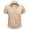 Beige, variant on IWRICH Men's Polo Shirts Short Sleeve T Shirt Lightweight Casual Button up Shirts Summer Collared Tops with Pocket Navy XL