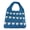 Blue, variant on Women Knit Tote Bag Heart Pattern Hollow out Large Capacity Shoulder Handbag for Beach Shopping Daily Travel