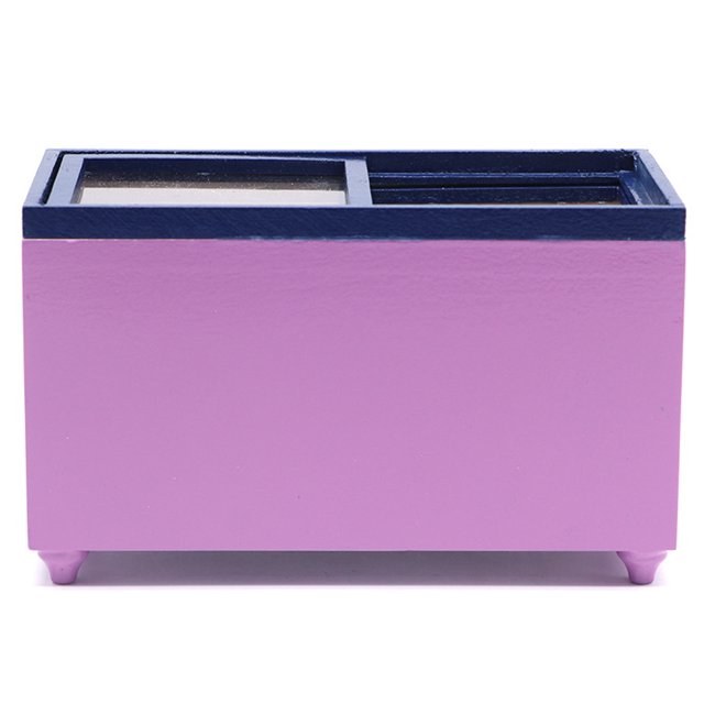 Vogacara Doll Home Miniatura Refrigerador Plástico 1:12 Cocina Bebidas Almacenamiento Jugar Juguete Decoración Muebles Verde Claro casas de muñecas Violeta Vogacara FN010838-02