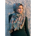 thumbnail image 4 of INTRICATE DESIGN FASHION SCARF MUSLIM HIJAB 66" X 25" |HEAD WRAP SHAWL | 662830 |French Blue, 4 of 4