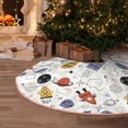 thumbnail image 5 of Bingfone Christmas Tree Skirt Mat Christmas Decoration Interior 48" -Rocket Planets, 5 of 6