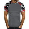 thumbnail image 2 of TrendOFT Summer Shirts For Men Camo Pattern Crew Neck Short Sleeve Tee Loose Fit Breathable Outdoor Casual Daily Wear Mens Tops Red M, 2 of 6