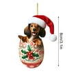 thumbnail image 3 of Xecvkr Border Collie Dog Car Pendant Christmas Tree Ornament Cute Acrylic Hanging Decoration Home Office Gift 8cm 1pc, 3 of 6