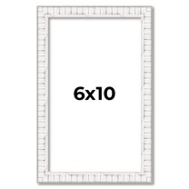 6x10 Frame White Real Wood Picture Frame Width 0.75 inches | Interior Frame Depth 0.5 inches |