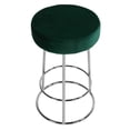 thumbnail image 4 of Cortesi Home Bodiam Counterstool in Green Velvet and Chrome Metal, 24", 4 of 6