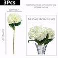 thumbnail image 2 of 3pcs Fake Flowers Artificial Silk Hydrangea Flowers Bouquets Faux Hydrangea Stems for Home Table Centerpieces Wedding Party Decoration, 2 of 7