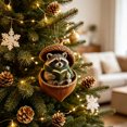 thumbnail image 4 of Handcrafted Resin Christmas Ornament, 3.15 Inch Acorn Shell Keepsake With Whimsical Animal, Hangs On Indoor Tree Branch Mantel Shelf And Window, Raccoon Reading Book, 4 of 7