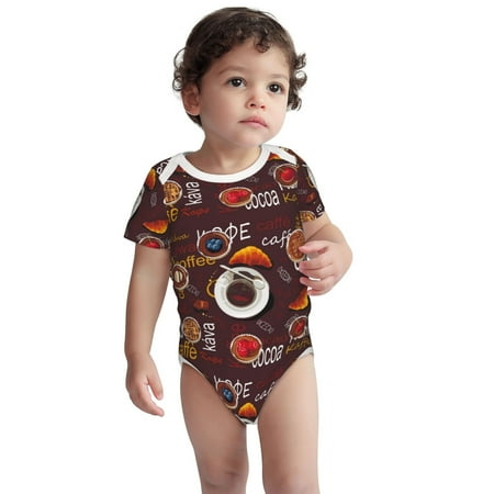 

Fotbe A Cup Of Black Coffee On A Saucer Pattern Unisex-baby Short-sleeve Bodysuit Short Sleeve Bodysuits One-piece 100% Organic Cotton for Infant Baby Boys Unisex-18 Months