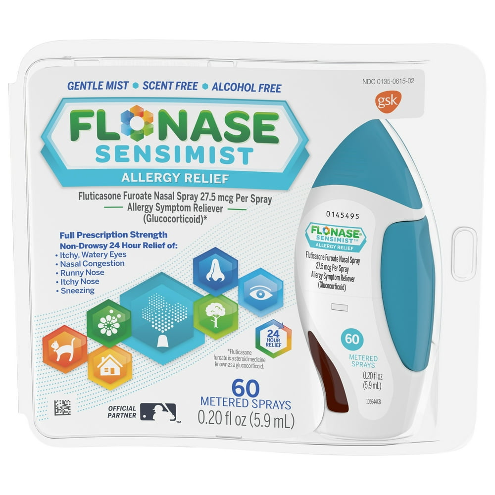 Flonase Sensimist Allergy Relief Nasal Spray Non Drowsy Allergy Medicine, Gentle Mis,Scent-Free ...