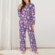 thumbnail image 2 of Balery cartoon rainbow Skull Conjunto de Pijama con Estampado para Mujer, Conjunto de Dos Piezas con Manga Larga, Ropa de Dormir Suave con Bolsillos, Pijamas Cómodos-X-Large, 2 of 7