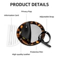 thumbnail image 4 of Thanksgiving Oak 2pcs PU Leather Round Bag Tags with Privacy Cover and Name ID Tag - Suitcase Tags for Travel Luggage, Handbags, Backpacks, School Bags, 4 of 6