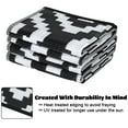 thumbnail image 4 of HOMERRY Geometric Plaid Outdoor Rug Straw Plastic Area Rug for Balcony Pool RV Waterproof Reversible Carpet, Black/White, 8'x 10', 4 of 6