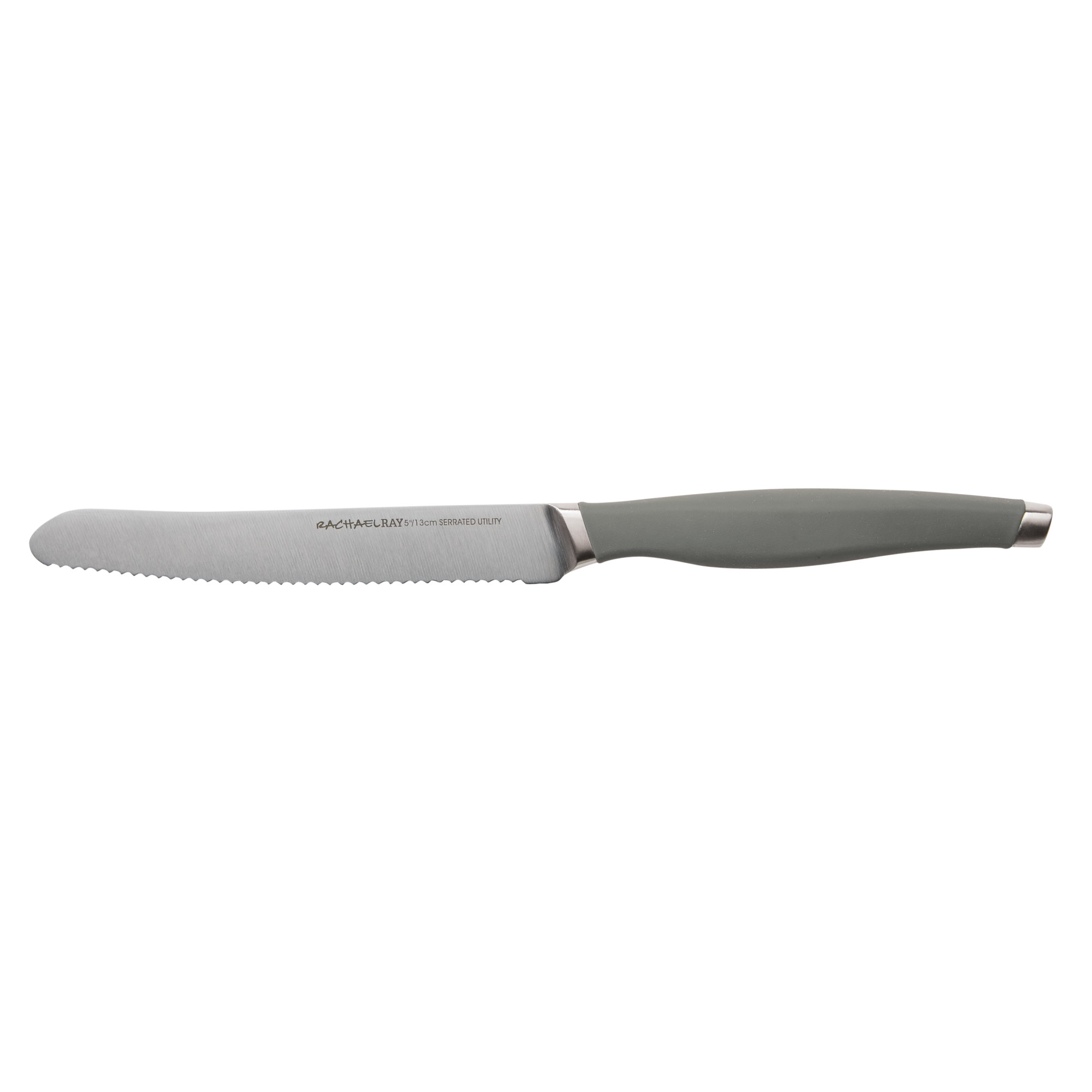 Rachael Ray Cutlery Japanese Stainless Steel Utility Knife Set, Gray, 2-Piece