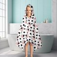 thumbnail image 6 of White Cow Bow Pattern Hooded Bath Towel，50"x30" for Ages 3 To 12 Kids, Quick Dry Lightweight Soft Microfiber Hood Beach Towel Cover Up for Kids, 6 of 7