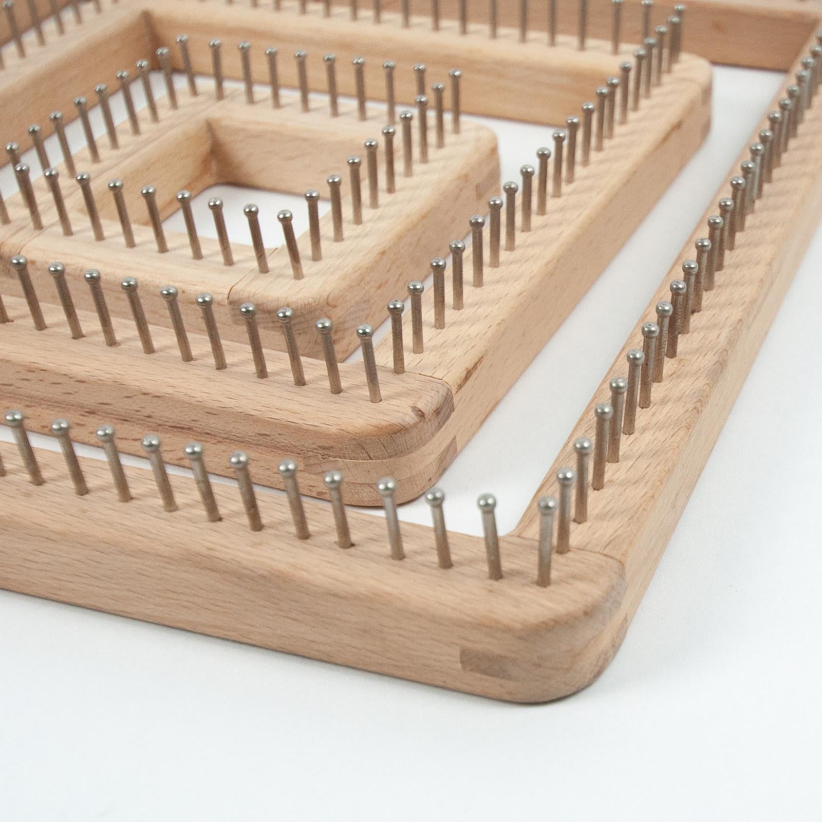 FVDPWYE 2Pcs Handcrafted Knitting Loom Weaving Board DIY Wooden Crochet Tools Beginners