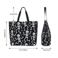 thumbnail image 2 of Large Capacity Single Shoulder Shopping Bag 19.7×15.7×5.9in Main Pocket Large To Accommodate Your Daily Needs Can Be Portable Can Be A Single Shoulder Back Dancing Skeleton Halloween Pattern, 2 of 8