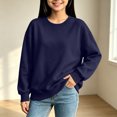 thumbnail image 2 of HAJWOH Teen Girls Boys Oversized Crewneck Sweatshirts Pullover Tops Toddler Kids Long Sleeve Sweatshirts, 2 of 6