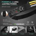 thumbnail image 5 of 2 Pack Headlamp Rechargeable Super Bright LED Headlamp with Sensor Control Headlight 10 Light Modes IPX4 Waterproof Adjustable Strap Lightweight Suita, 5 of 5