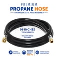 thumbnail image 3 of Flame King Thermo Plastic Hose Assembly for LP and Natural Gas, 3/8 Inch ID, 96" Long, 3 of 8