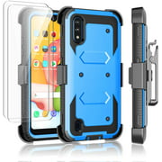 Njjex Rugged Case for Samsung Galaxy A11, for Galaxy A11 Case with Tempered Glass Screen Protector [2 Pack], [Nbeck]