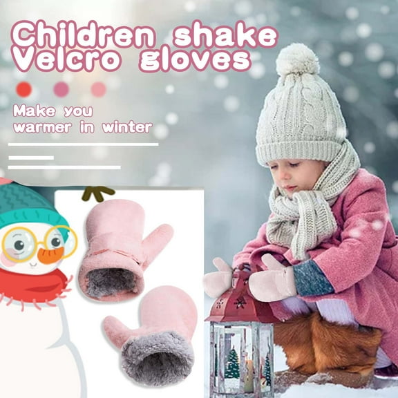 Luxalzxs Toddler Gloves for Cold Weather Newborn Girls Boys Baby Fleece Winter Warm Gloves (1-2 Years)
