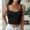 Black, variant on Womens Sleeveless Cropped Rib Knit Seamless Sweetheart Neckline Going Out Tank Tops Bartender Top Women Beaded Womens Top Loose Top Women
