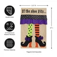thumbnail image 2 of if the shoe fits spooky halloween witch feet garden flag, 2 of 6