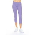 thumbnail image 2 of Expert Brand Women's Airstretch Mid-Rise Capri Leggings, Heather Purple, XXL, 2 of 6
