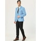 thumbnail image 4 of Blazer de hombre Slim Fit Blazer de un solo botón Traje de baile de graduación Abrigo deportivo Azul claro M, 4 of 6
