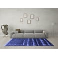 thumbnail image 3 of Ahgly Company Indoor Square Solid Blue Modern Area Rugs, 4' Square, 3 of 4