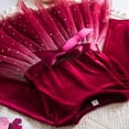 thumbnail image 5 of HJYCHN Girls Dress Long Sleeve Star Print Mesh Party Gown with Bow Tie for Christmas Kids Dress 4-5 Years, 5 of 9