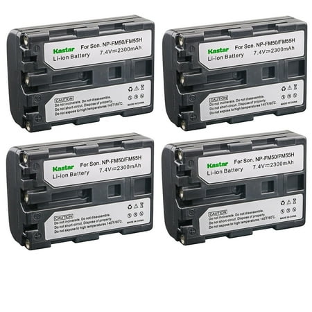 Kastar 4-Pack NP-FM50 / NP-FM55H Battery 7.4V 2300mAh Replacement for Sony DCR-TRV116 DCR-TRV140 DCR-TRV145 DCR-TRV147 DCR-TRV230 DCR-TRV239 DCR-TRV240 DCR-TRV245 DCR-TRV250 DCR-TRV255 Camera