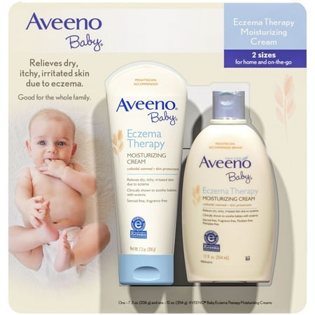 Aveeno Steroid-free Baby Eczema Therapy Moisturizing Cream (7.3 oz. & 12 fl.