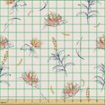 thumbnail image 2 of Ambesonne Floral Fabric by the Yard Upholstery, Pastel Blossom Rose Flowers, 1 Yard, Pale Pink Multicolor, 2 of 5