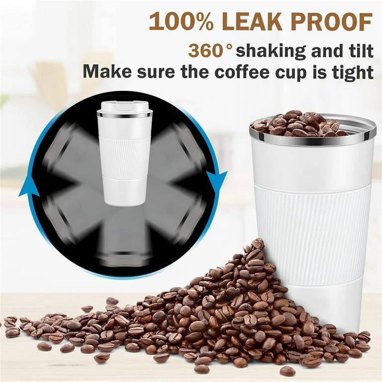Hot Coffee Drink Cup Stainless Steel Insulated Leak Proof Travel